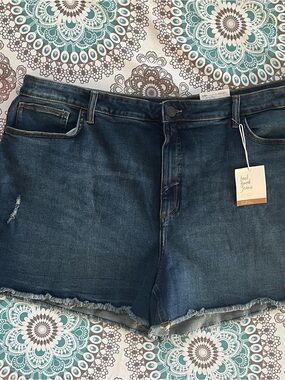 Shorts LC Lauren Conrad Dark Indigo High-Rise Cutoff Denim Shorts